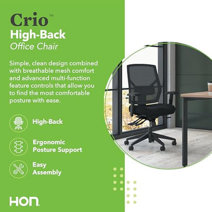 Crio Ergonomic Office Chair, Office Desk Computer Chair, Black