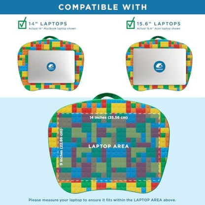 LAPGEAR MyStyle Lap Desk – Building Blocks, Fits 15.6" Laptops
