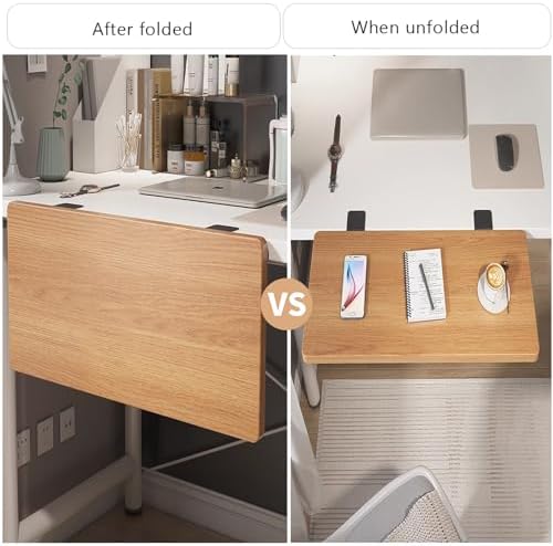 Wood Foldable Desk Extender Tray,Large Size Clamp-on Keyboard Tray,Table Mount Shelf Armrest Support for Home Office Dorm Floating Table(75x20cm(30x8inch), Wood A)