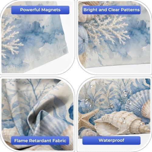 6 Pcs Fluorescent Light Covers for Ceiling Lights beige shells stars pebbles Magnetic Light Filters Decorative for Classroom Office Hospital Home 4x2 Ft