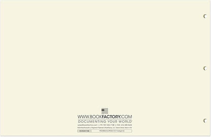 BookFactory Ledger Sheets/Large 2 Column Accounting Ledger Columnar (Two Columns) Loose Leaf Paper - 17'' x 11'', 50 Pages, Loose Leaf, 3 Hole Punched (Made in USA)