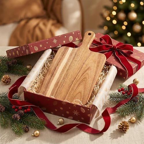 Small Acacia Cutting Board with Handle Charcuterie Cheese Serving Tray