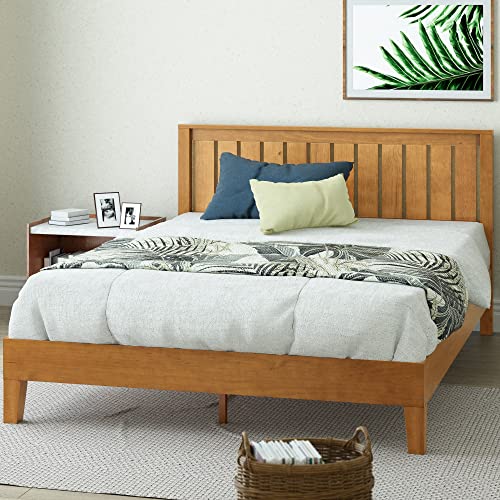 Alexis Deluxe Wood Platform Bed Frame with Headboard, Full