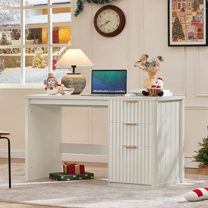 Office Desk 48" with 3 Drawers Storage File Cabinet