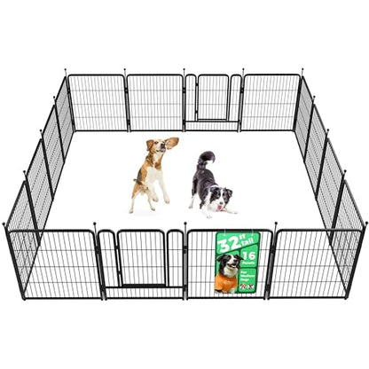 Rollick Dog Playpen, Indoor, Yard & RV Camping, 32" H, 16 Panels