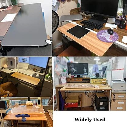 V3VOGUE 90° Foldable Desk Extender Armrest Shelf, Extended Desktop and Space Saver, Clamp-On Keyboard Drawer Tray, with K-Bracket, Ergonomic Computer Elbow Arm Support Relieve Fatigue