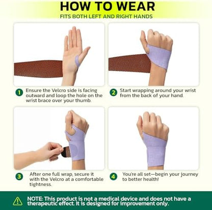 aoFIT Adjustable Wrist Brace for Pain Relief, Carpal Tunnel & Tendonitis Support – Ergonomic Compression, Breathable & Anti-Slip Design, Fits Left & Right Hand, Ideal for Sports, Gaming & Office Use