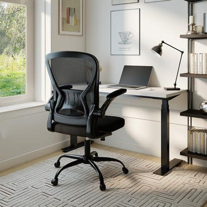 Adjustable Mesh Ergonomic Office Chair with Wheels, Black