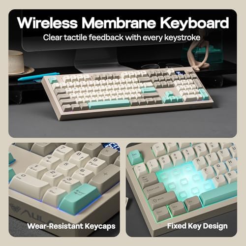 EPOMAKER Aula S102 PRO Membrane Gaming Keyboard w/TFT Screen & Volume Knob