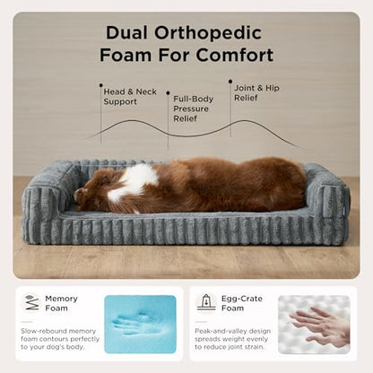 ComfyFleece® Memory Foam Orthopedic Dog Beds Large Sized Dog 35"