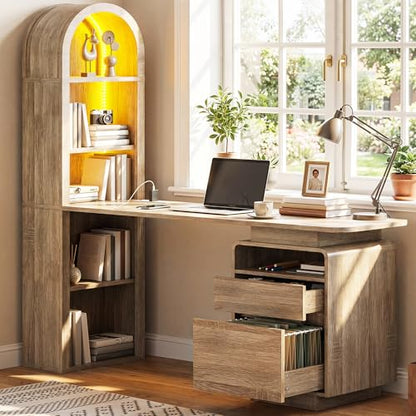 59" Computer Desk, Oak