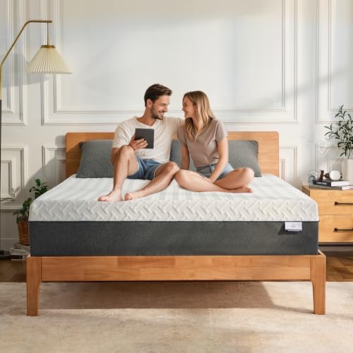 12 Inch King Size Mattress,Green Tea Gel Memory Foam,Medium Firm