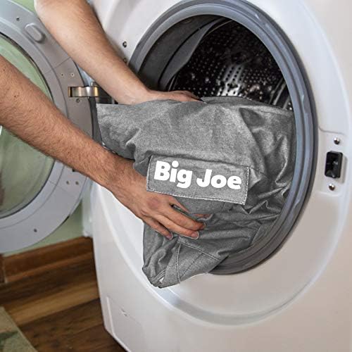 Big Joe Fuf 5Ft Oversized Foam Bean Bag Chair for Kids, Teens, Adults, Fog Lenox, Durable Woven Polyester, 5 foot Large Reading and Gaming Seat
