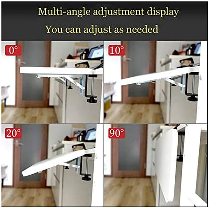 Y&J Beige/Black/White/Red Ergonomic Desk Extension Tray Clamp, Armrest Shelf Stand, Large Capacity Keyboard Tray, Posture Improvement, Punch Free Install
