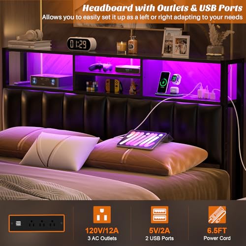 Headboard for Queen Size Bed with Storage, Upholstered Headboards