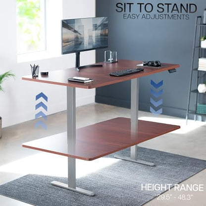 VIVO Dark Walnut 71 x 36 in Standing Desk, DESK-KIT-E2G7D-36