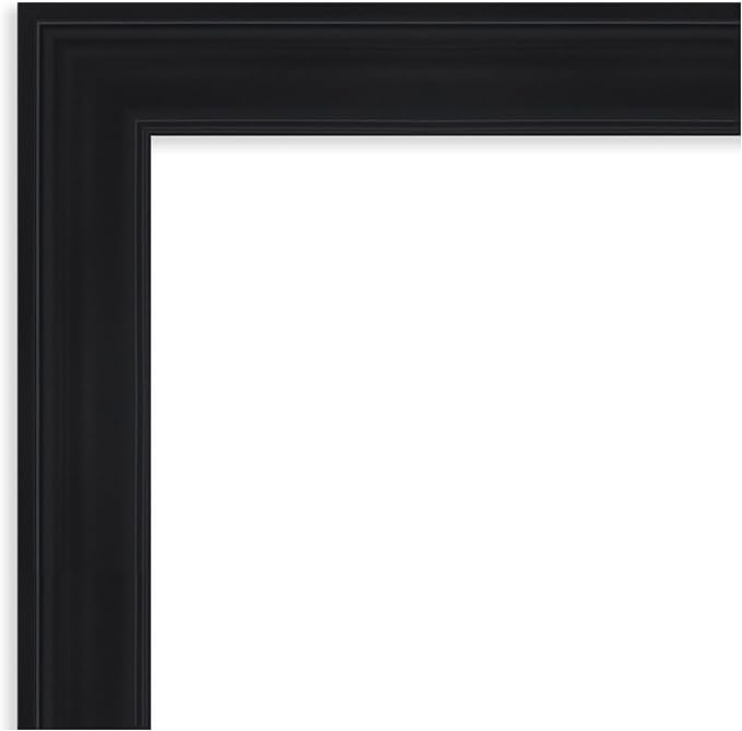 Amanti Art Black Framed Magnetic Board 25x29 Medium Vision Board for use with Magnets, 100% Metal Sheet to Display Items as Office Decor or for Home Organization in mudroom, Kitchen or Kids Room