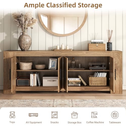 Tall TV Stand with Storage, Long Entertainment Center for 85 Inch TVs
