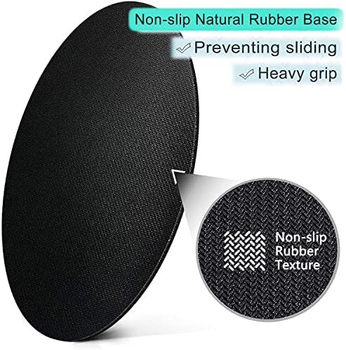 ITNRSIIET Round Mouse Pad with Stitched Edge Premium-Textured Waterproof Non-Slip Rubber Base Desktop Protection Mat Diameter 8.7 inches, Abstract Light Luxury