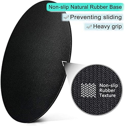 ITNRSIIET Round Mouse Pad with Stitched Edge Premium-Textured Waterproof Non-Slip Rubber Base Desktop Protection Mat Diameter 8.7 inches, Abstract Light Luxury