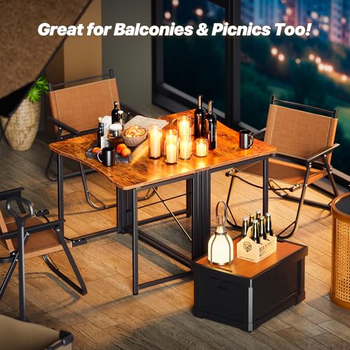 Folding Desk for Small Spaces, 31.5 Inch Foldable Computer Table
