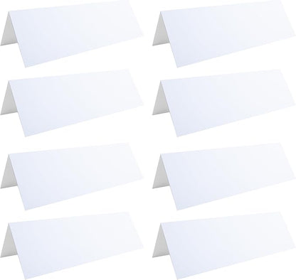WTYONZEL 30 Pack Printable Name Tent Cards,3.5"x 11" Blank Folding Paper for Place Cards & Table Cards(White)
