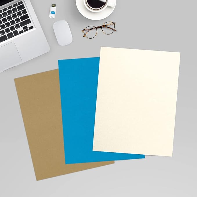 LUXPaper 8.5" x 11" Cardstock | Letter Size | Champagne Metallic | 105lb. Cover (192lb. Text) | 50 Qty.
