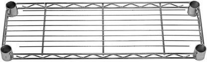 Shelving Inc. 8" d x 24" w Chrome Wire Shelving with 3 Tier Shelves, Weight Capacity 800lbs Per Shelf