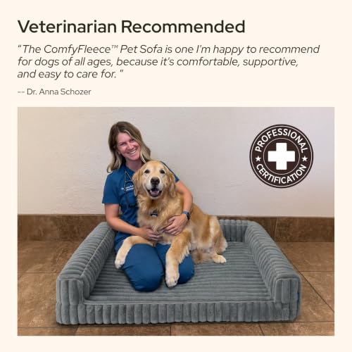 ComfyFleece® Memory Foam Orthopedic Dog Beds Large Sized Dog 35"