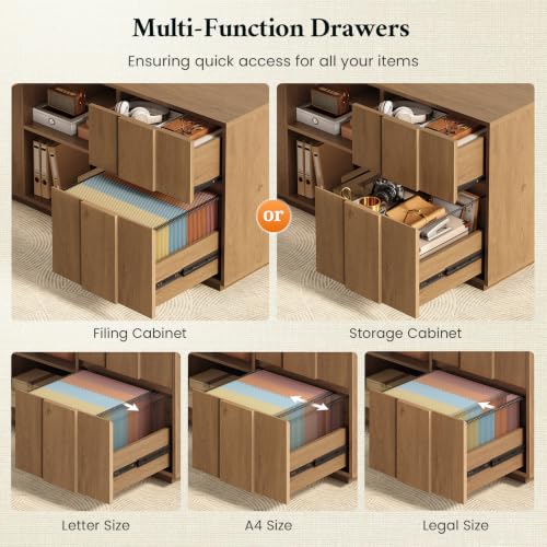 85.8" Large Executive Desk with Power Outlet, Ample Storage
