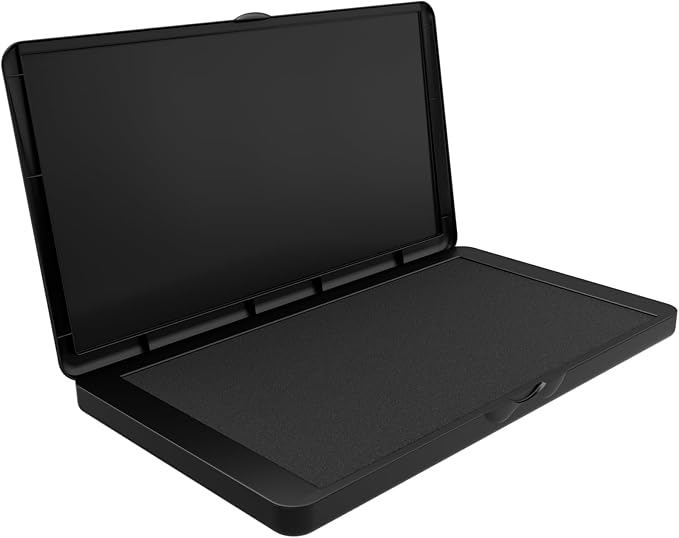 Large Stamp Pad, 6.1 x 3.4 Inch Black Ink Pad Premium Quality Felt Pad Rubber Stamp Ink Pad for Office, Home