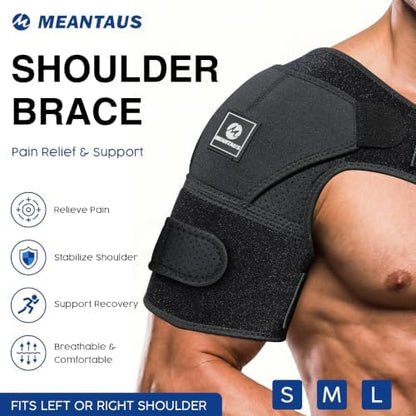 Shoulder Brace for Men & Women, Adjustable Shoulder Support (M)