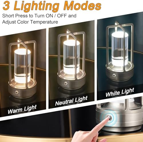 Cordless Table Lamp Rechargeable Small Crystal Lamp