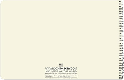 BookFactory Accounting Ledger Notebook/Large 8 Column Accounting Ledger Columnar (Eight Columns) Log Book - 17'' x 11'', 100 Pages, Wire-O Landscape Format (Made in USA)