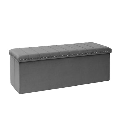 43 Inches Velvet Storage Ottoman Bench