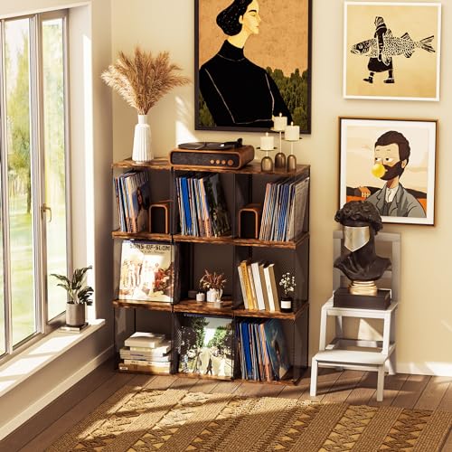 Dmevkic 3 Cube Vinyl Record Storage