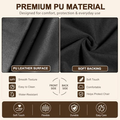 NeColorLife Large Waterproof PU Leather Office Chair Seat Cover