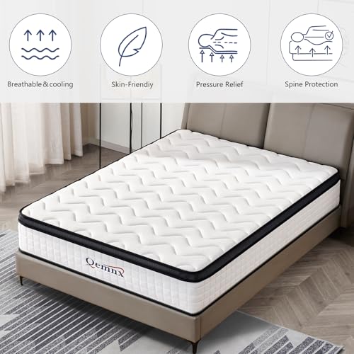 12 Inch Queen New Hybrid Mattress, Memory Foam, Medium Firm