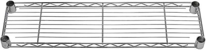 Shelving Inc. 8"d x 30"w x 34"h Chrome Wire Shelving with 3 Tier Shelves, Weight Capacity 800lbs, Evenly Distributed