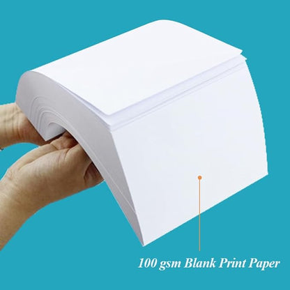 8.5" x 14" Blank Print Paper - 50Sheets/100Pages Blank Loose-Leaf Papers, Legal Size Printing in Office/Home/School, 100gsm Blank Paper
