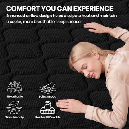 King 12 Inch Hybrid Mattress in a Box with Medium Firm Support