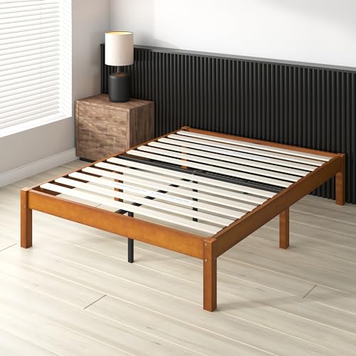 14 Inch Ellie Bamboo Platform Bed Frame, No Box Spring Needed, Full