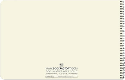 BookFactory Accounting Ledger Notebook/Large 13 Column Accounting Ledger Columnar (Thirteen Columns) Log Book - 17'' x 11'', 100 Pages, Wire-O Landscape Format (Made in USA)