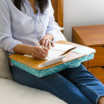 Designer Lap Desk – Aqua Trellis, Fits 15.6” Laptops