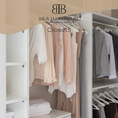 B&B HARDWARE Cabinet Shelves - Melamine 1/2'' Thick - Custom Organize Space with Stylish Cabinet Melamine Shelves - Perfect Solution for Home & Office - Cut to Size (12" Depth x 39 Inches Length)