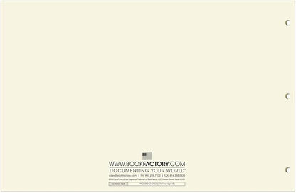 BookFactory Ledger Pad/Large 8 Column Accounting Ledger Columnar (Eight Columns) Pads - 17'' x 11'', 50 Pages, Notepad Landscape Format (Made in USA)