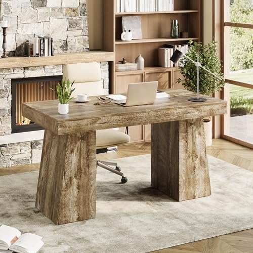 Modern Computer Desk, Large Office Desk with Drawers