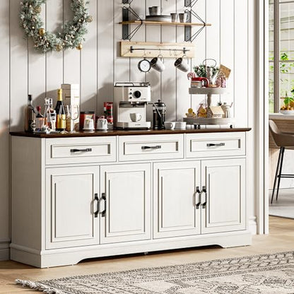 66" Large Sideboard Buffet Cabinet with Storage, Farmhouse Buffet Sideboard