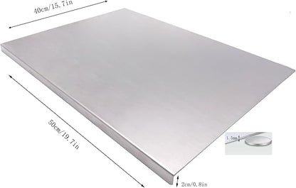 BILLAMB Stainless Steel Cutting Boards for The Kitchen, Suitable for Meat, Fruits, Vegetables, Bread, and Baking Large-sized Cutting Boards (50 x 40cm/19.7 x 15.7 in)