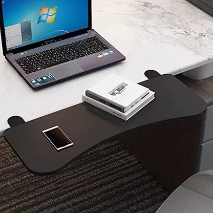 Ergonomic Keyboard Drawer Shelf, Clamp-On Table Keyboard Tray, Collapsible White/Black Desk Extender, Foldable Wrist Rest Armrest Platform (Black 65 * 25cm/26 * 10inch)